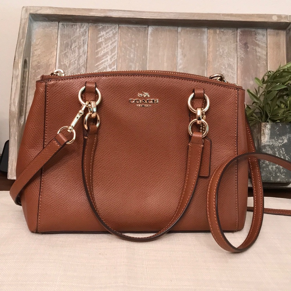 Light Brown Coach crossbody purse
